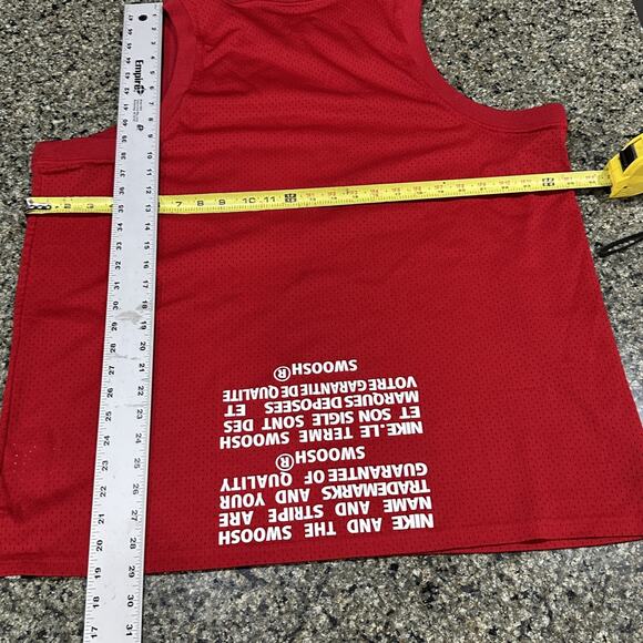 Jordan Air Nike Basketball Jersey Tank Shirt 2XL Red Mesh Mens Wings Logo Retro - Picture 3 of 8